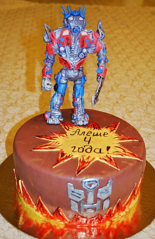 Вот  и  мой тортик с трансформером )