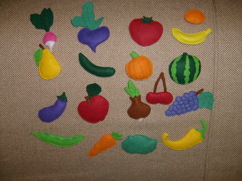 Фруктово-овощные фетрушки