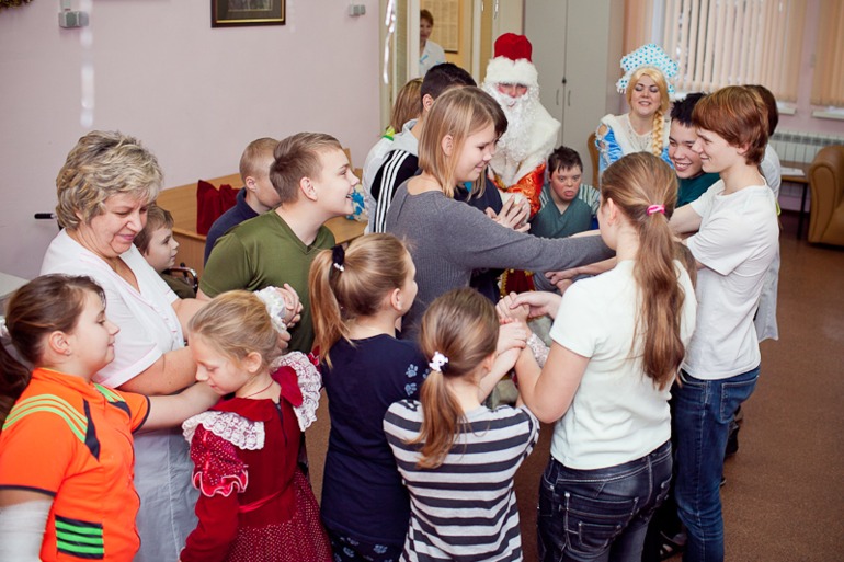 Новогодний утренник в Морозовской больнице