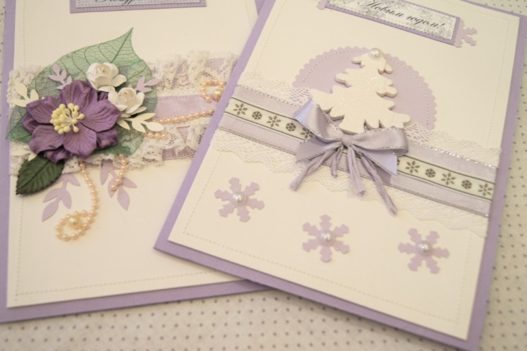 Одни из моих новогодних открыточек.