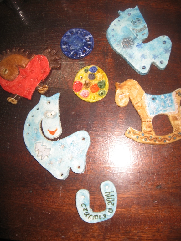 Первый блин, вернее подкова...) Или что мы наТворили с дочкой из соленого теста