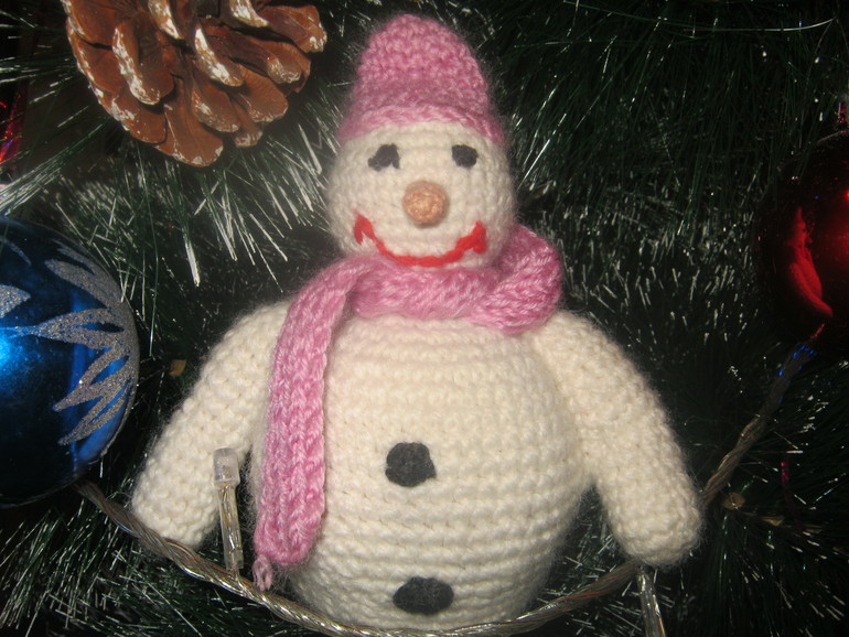 Наш снеговик!