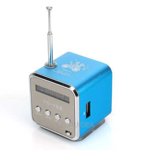 250 р - 2 дня (цвет голубой) Портативные колонки для MP3 плеера USB микро SD TF карта