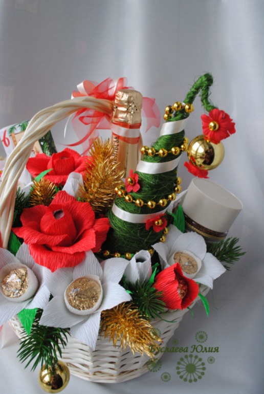 Подарочная новогодняя корзина 12 месяцев.
