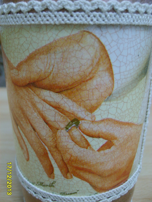 Бутылочка к годовщине, попытка лессировки.