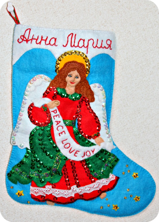 Именной сапожок из фетра