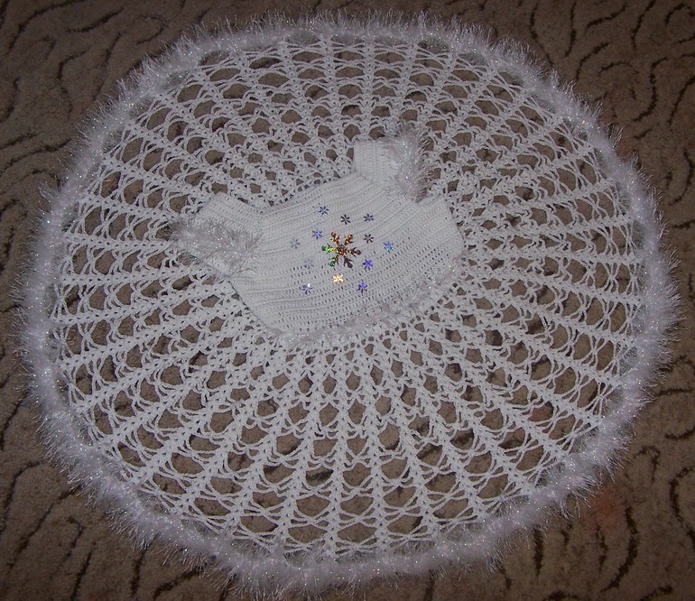 платье для костюма снежинки