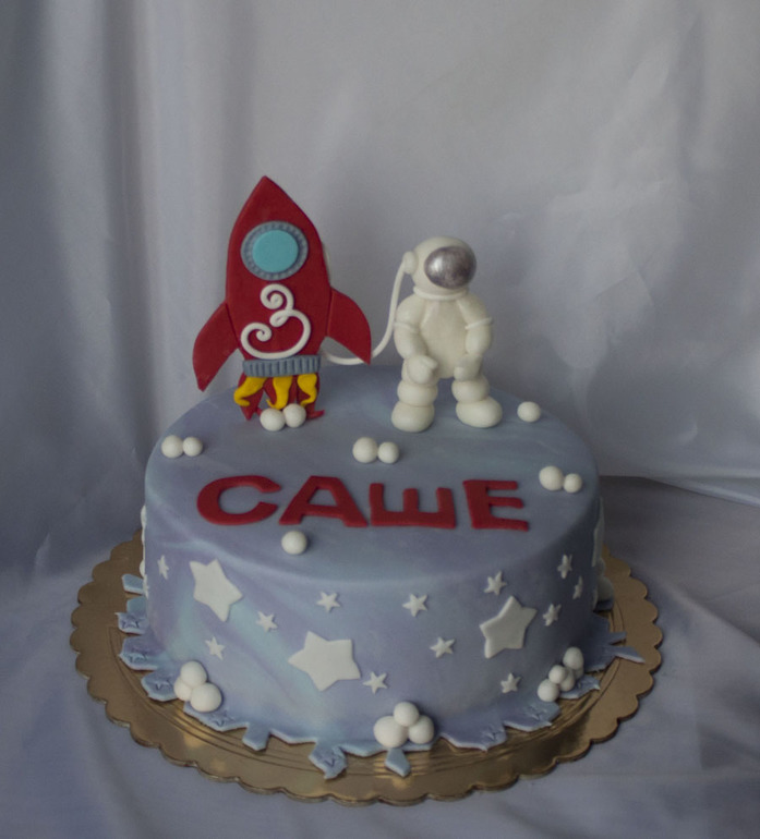 Для космонавта. Будущего. Ракета, космонавт и звезды.