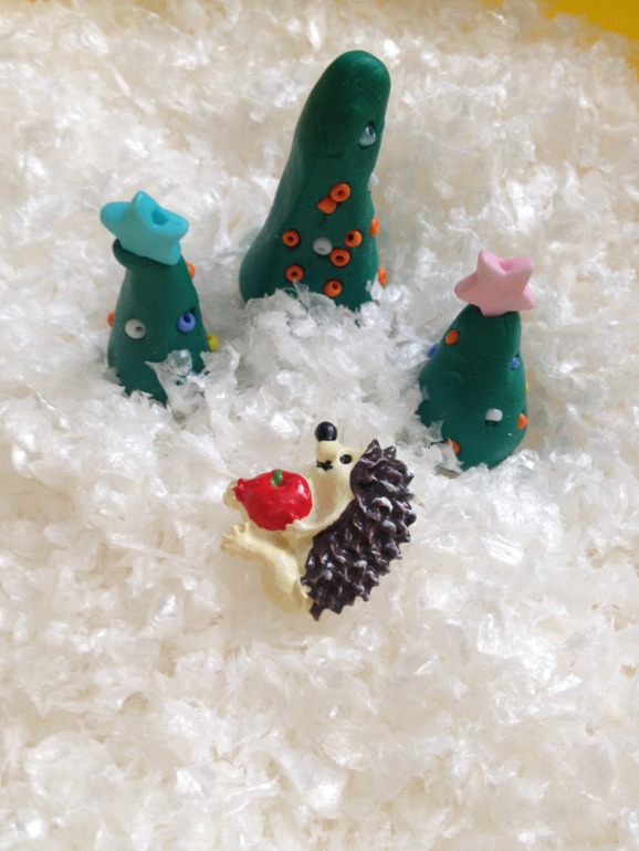 Новогодний лес из полимерной глины