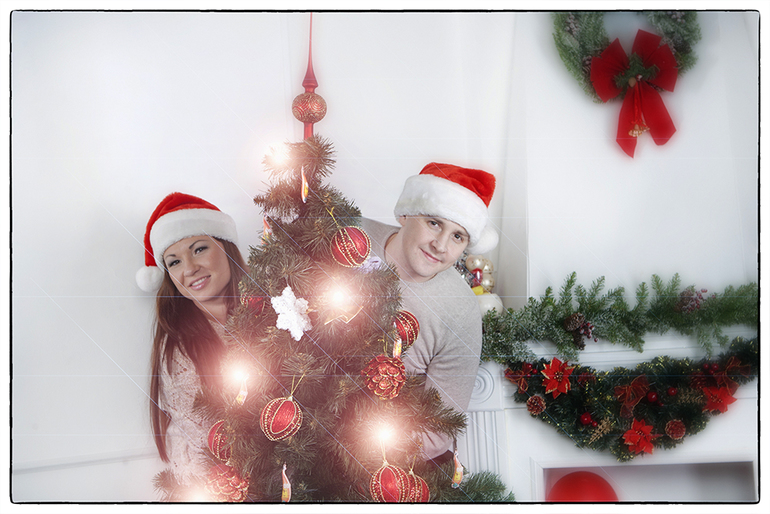 Новогодняя фотосессия в интерьерной фотостудии