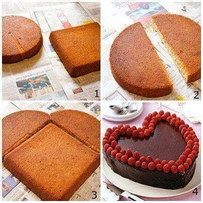 Как сделать торт в виде сердца без специальной формы