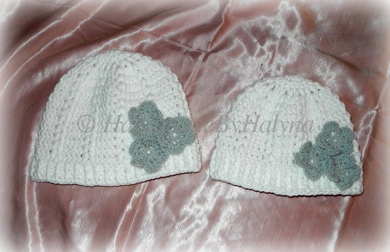 Шапочки с цветочками