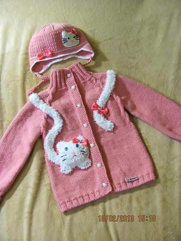 Кофта " Кошечка-кокетка" моя авторская работа