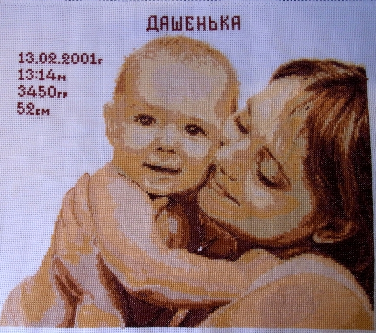 вышитая Детская,свадебная метрика на заказ...