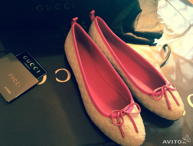 Балетки новые кожа Gucci Италия 38