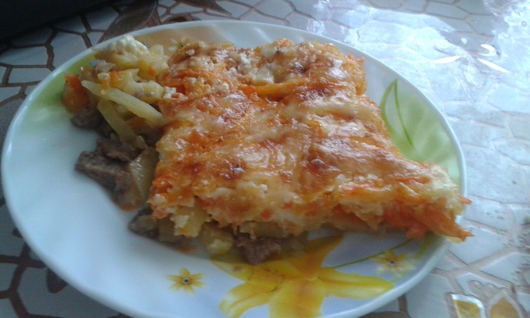 Приготовили сегодня Мясо по -французски.