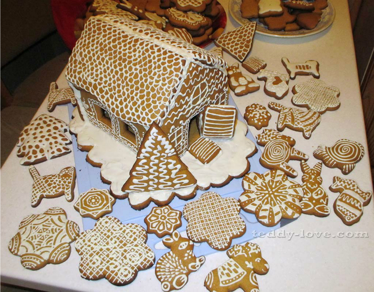 Как сделать пряничный домик, рецепт козуль и пряников, мастер-класс.