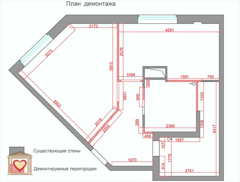 Дизайн однокомнатной квартиры в Сестрорецке