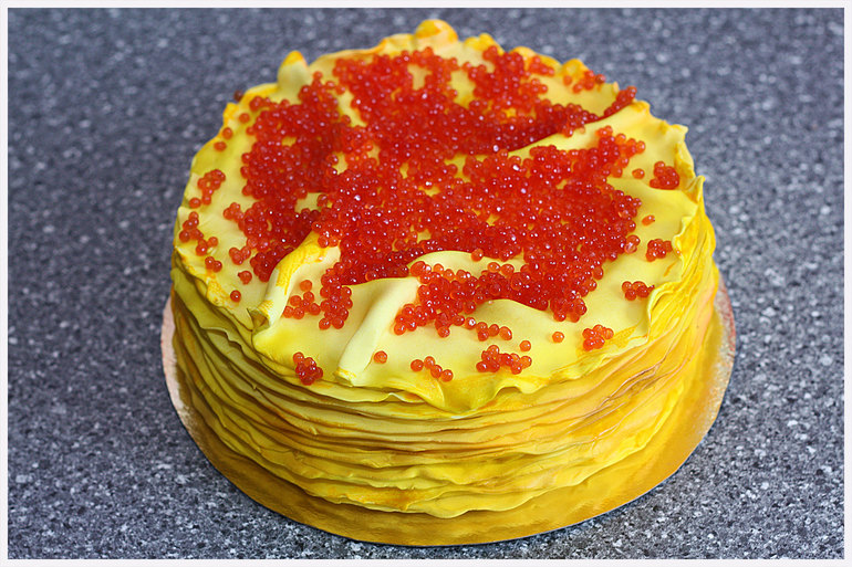 блины с икрой