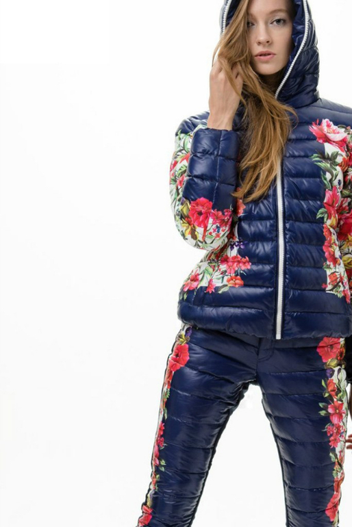 Костюм зимзний с принтом Moncler (Royal Cat)