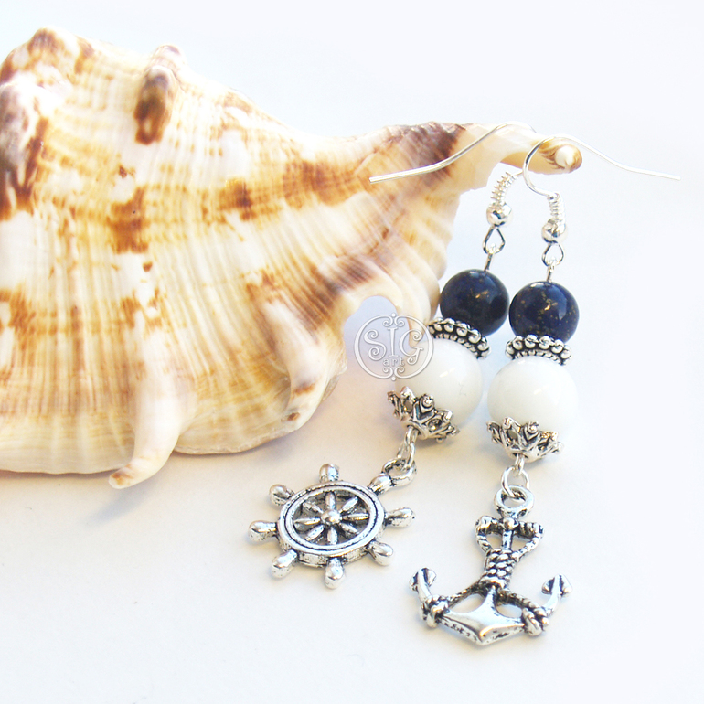 "Полны вперед" - серьги и колье