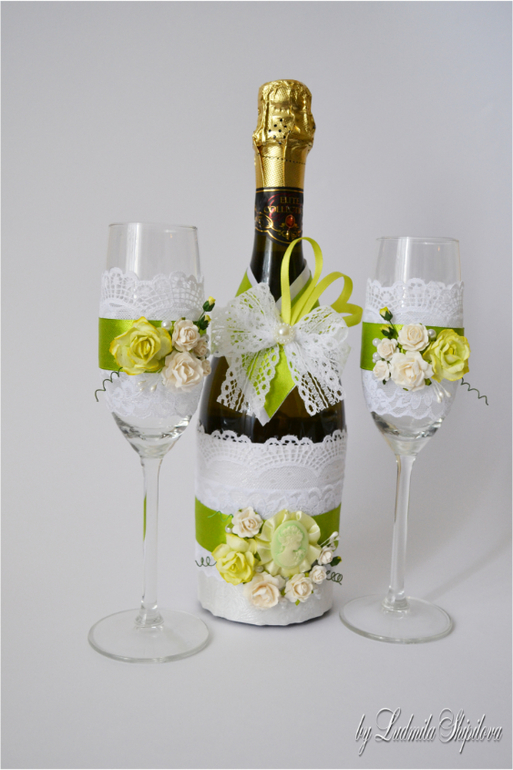 Свадебный набор "Зеленое яблоко"...