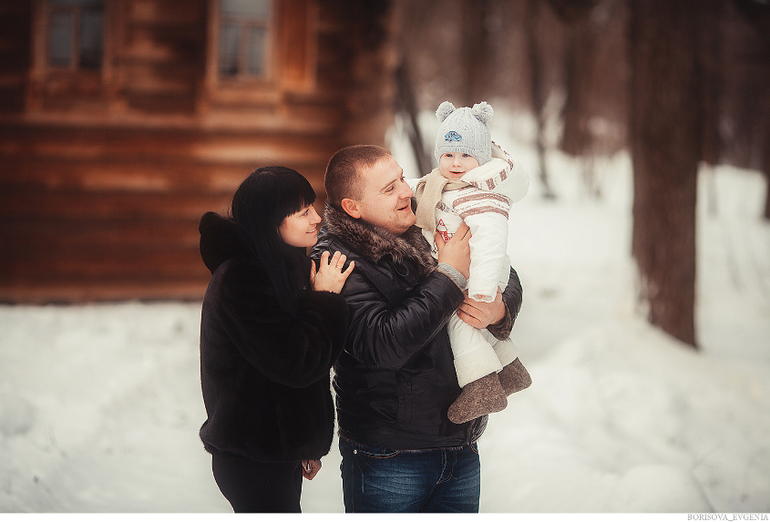 Зимняя прогулка с хасками:)))