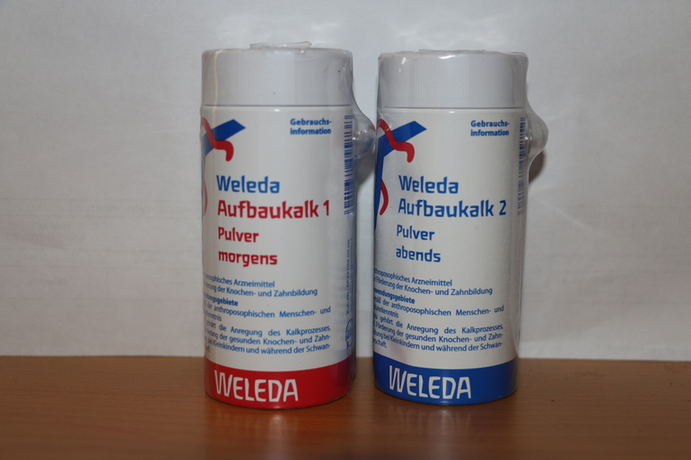 Weleda Aufbaukalk пищевая кальциевая добавка ауфбаукальк 1 и 2, 50 гр + 50 гр