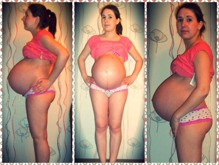 Вот и пуз наш)37 недель. Мы опустились?