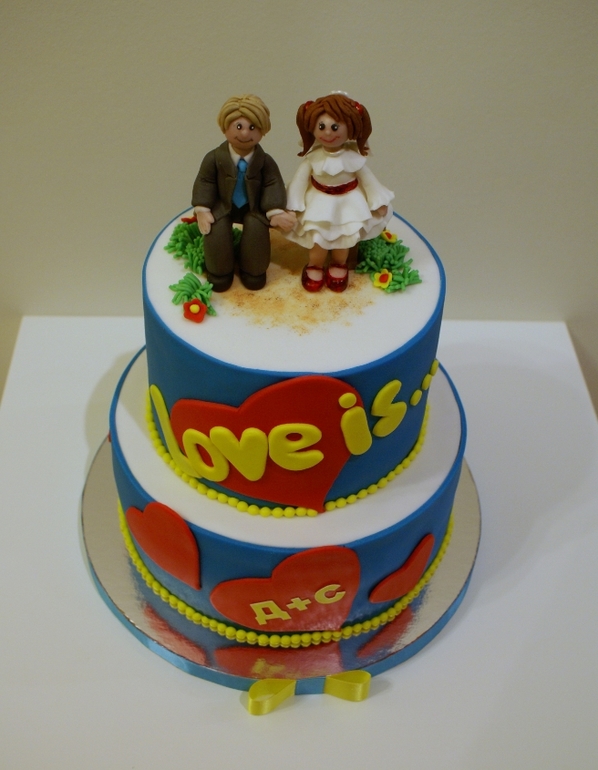 Свадебный торт в стиле Love is...