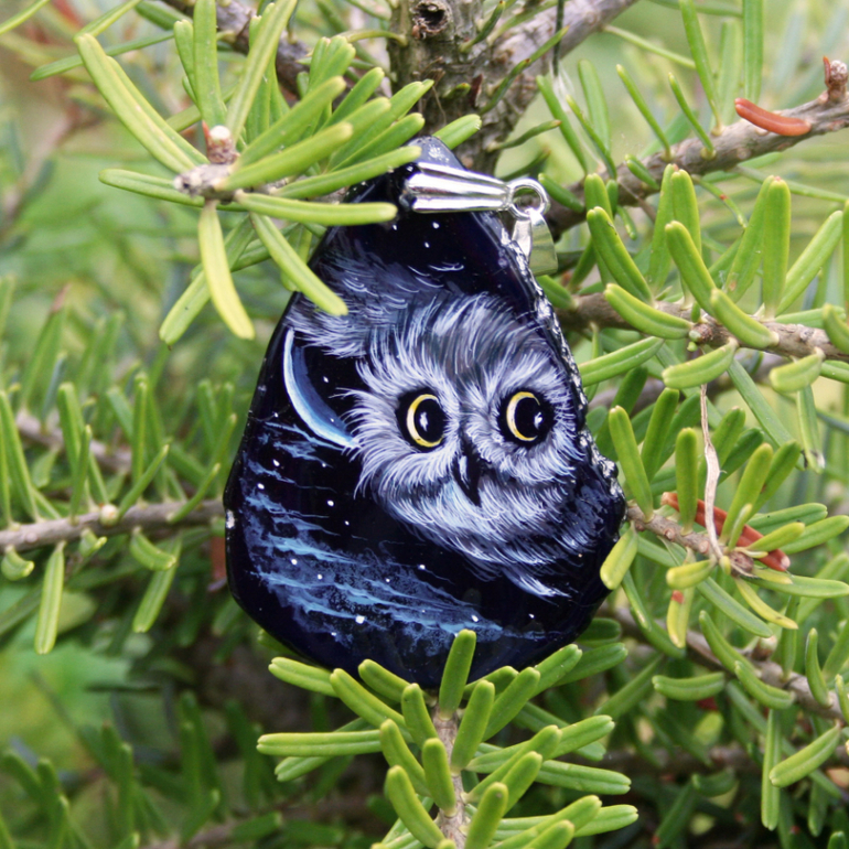 Мои кулоны с росписью