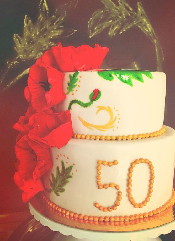 Торт с маками