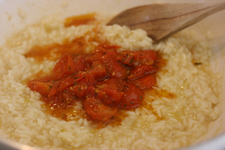 Ризотто с помидорками черри