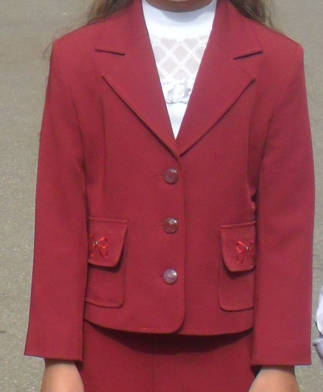 Школьная бордовая форма. Пиджак