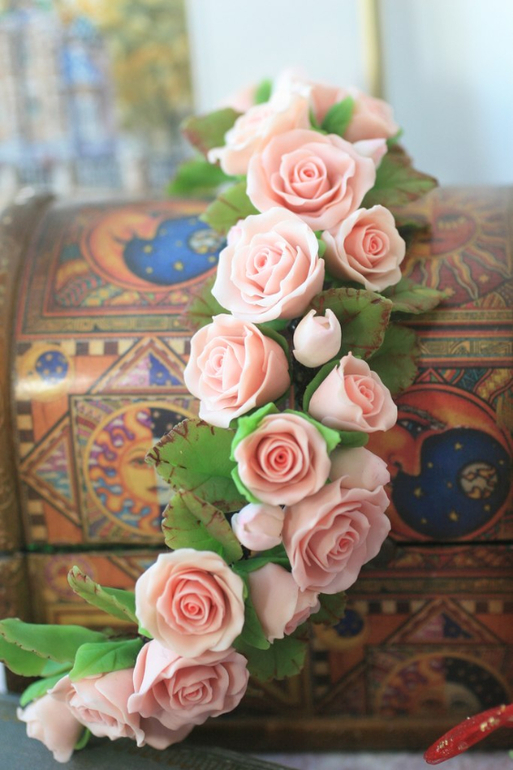 Зажимы для волос, венки, заколки из полимерной глины