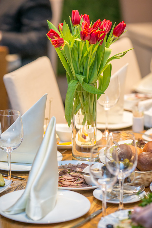 Цветы в ресторане