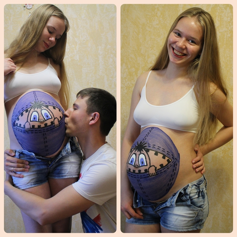 Пузо-рисунок(фото)