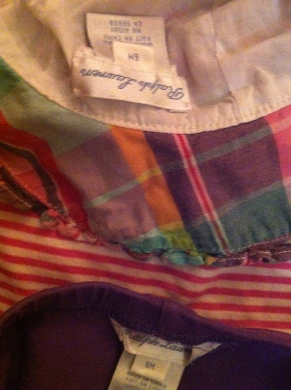 Комплект Ralph Lauren 6 мес: майка, леггинсы,панамка, босоножки оригинал