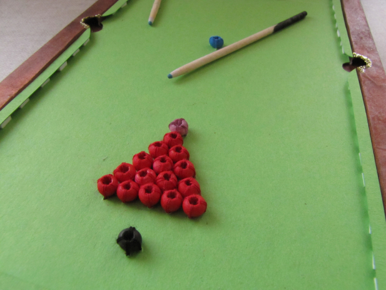 Макет 3D бильярдного стола для мужского фотоальбома