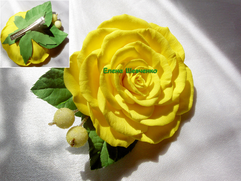 "Лимонные розы" на платье на выпускной в детский сад