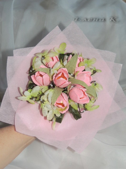Мои первые ручные букетики и первый заказ