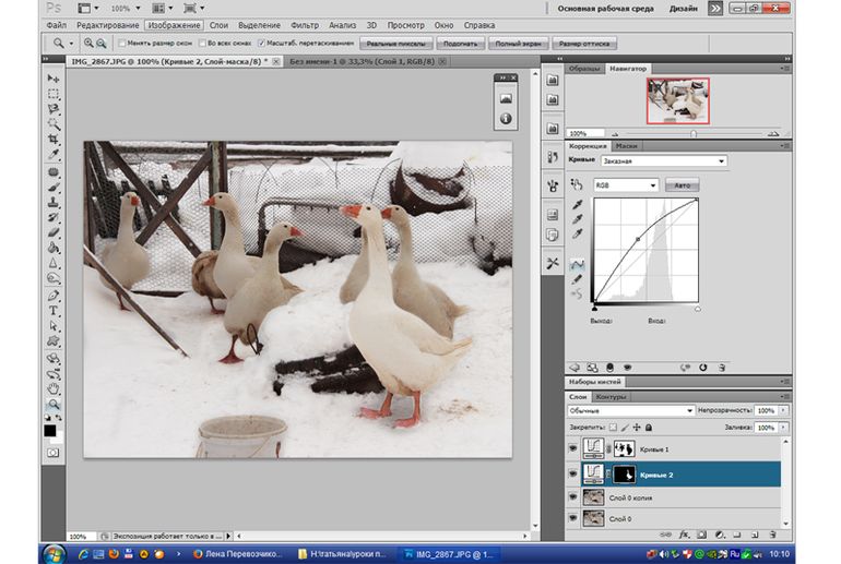 Контрольное задание № 8. Исправление ошибок экспозиции с помощью корректирующих слоев