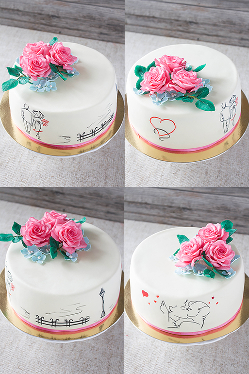 Романтичный торт