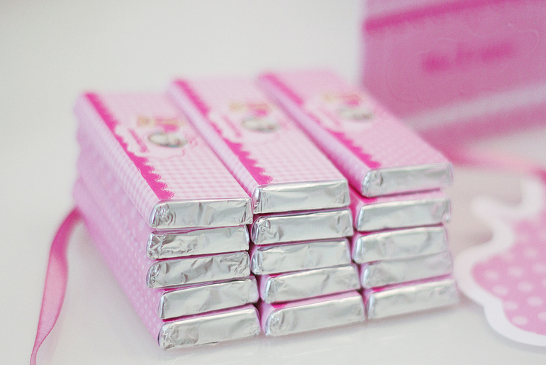 Набор декора для Дня Рождения Настеньки. Розовый и мишки