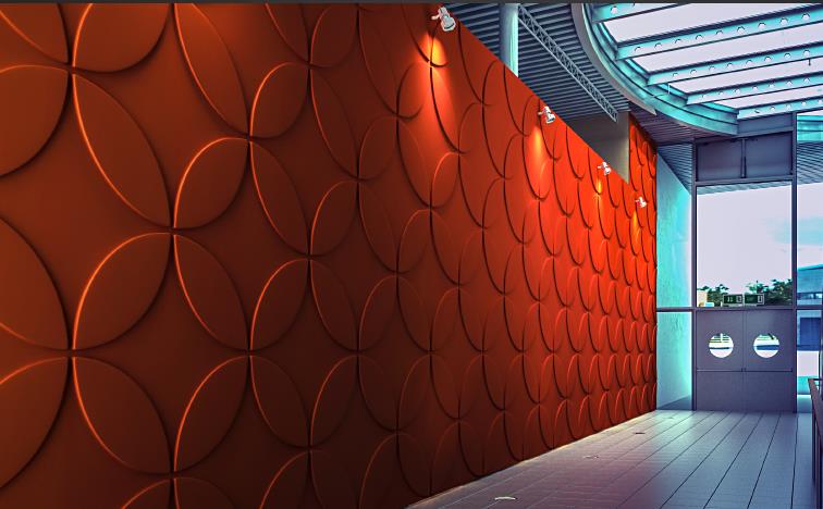 3 D панели в интерьере