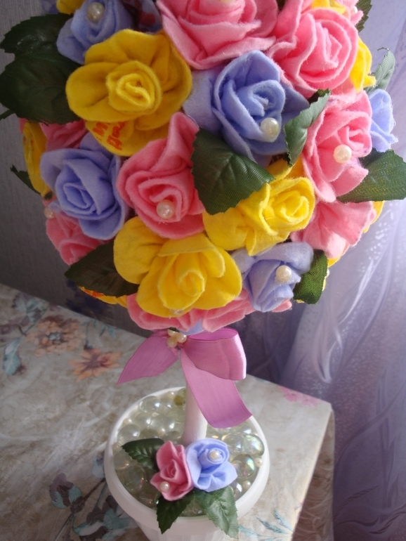 Топиарий "Розовая нежность"