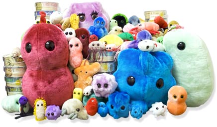 Плюшевые игрушки "Гигантские микробы"