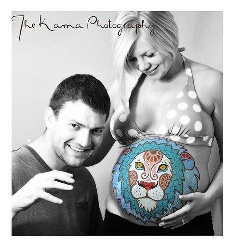 Идеи для фотосессии беременных, часть 3 "Боди арт животиков""