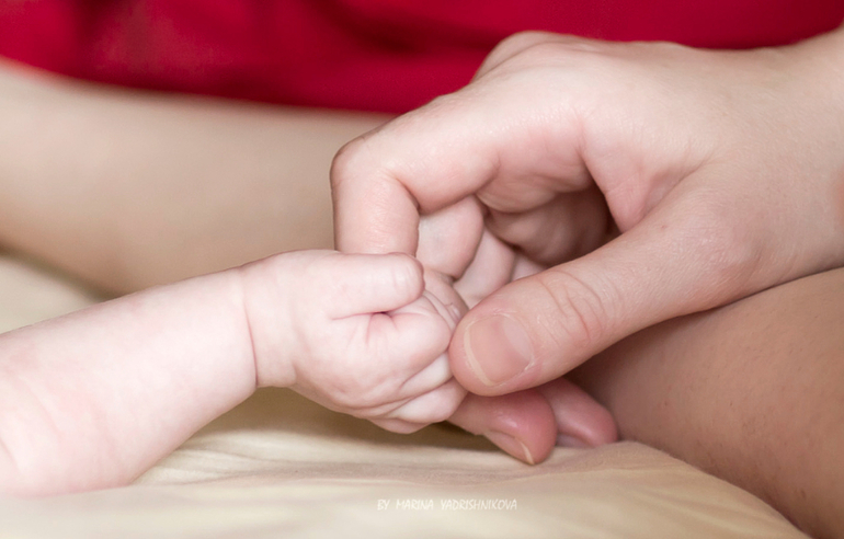 Таня, Саша, Денис и малышка Лерочка