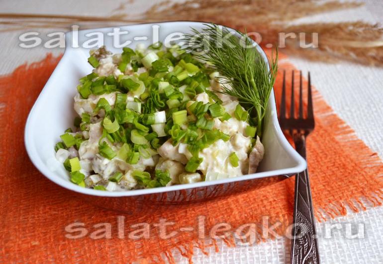 Салат с свежим огурцом и курицей рецепт пошагово 2